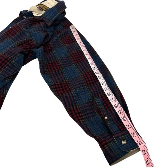 Eddie Bauer Men's XL Wool Vtg 90's Plaid Shirt Red Green Multi Outdoor - Picture 13 of 16